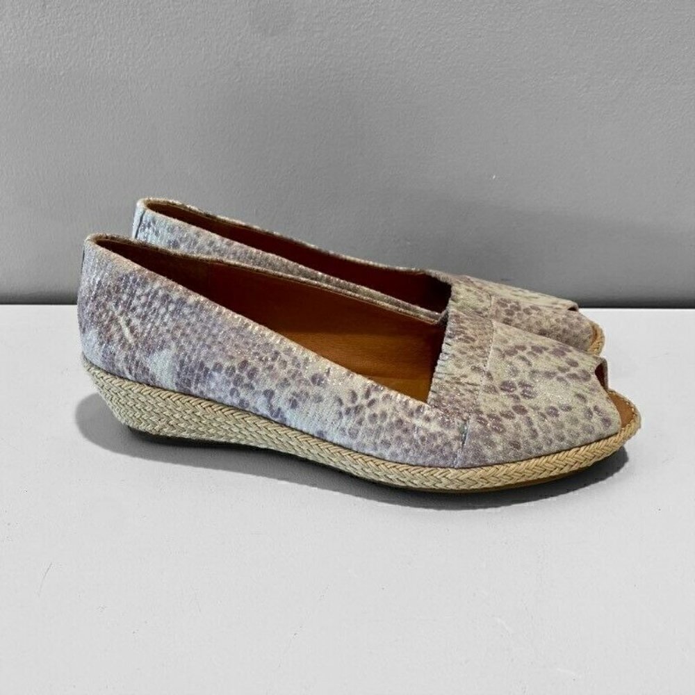 Gentle Souls Lissa Ruffle Espadrilles Peep Toe Shoes 7.5